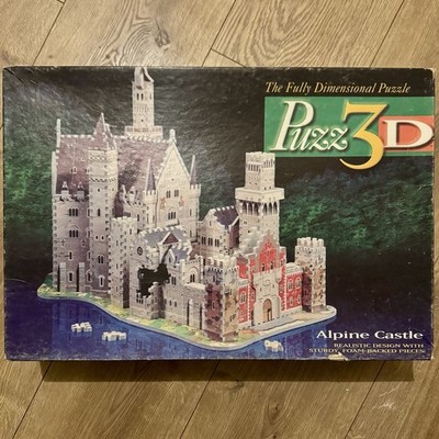 Vintage 1994 Puzz 3D Alpine Castle 1000 Pieces Puzzle Milton