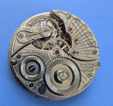 VINTAGE 16 SIZE ILLINOIS BUNN SPECIAL MODEL 9 POCKET WATCH MOVEMENT PARTS