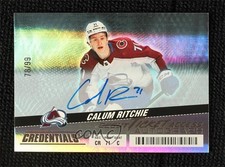 2024-25 Credentials Debut Ticket Access Horizontal 78/99 Calum Ritchie Auto 1p1w