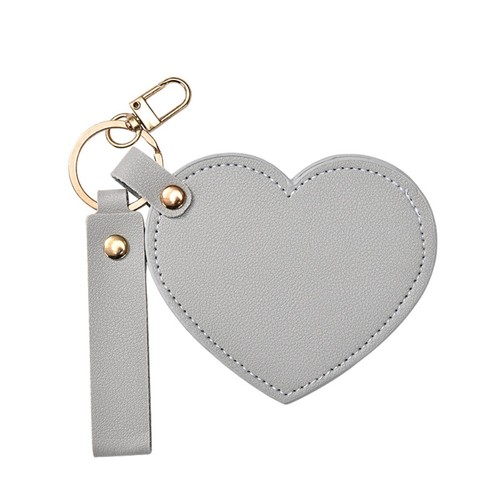 Portable Heart Shaped Key Chain PU Leather Bag Hanging Pendant Gifts - Picture 18 of 21