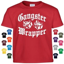Funny Christmas Gangster Wrapper T Shirt Gangsta Hip Hop Thug Life Shirt