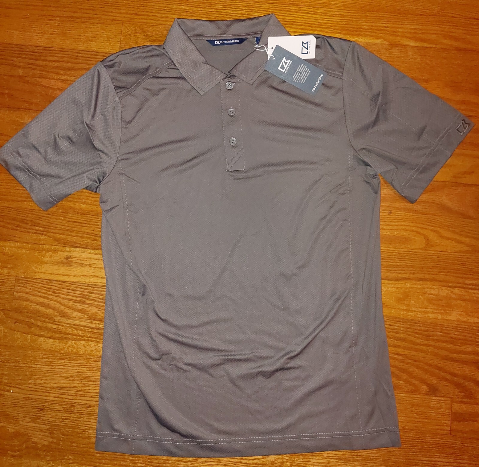 NWT Women's Cutter & Buck CB DryTec 50+ UPF Polo Shirt gray size S/P eBay