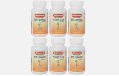 6 x Baidyanath Punarnavadi Guggulu Tablette (80 Tab) Ayurvedische Kräuter