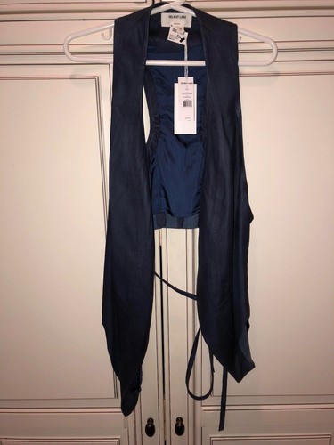 NEW W/ TAGS WOMEN'S VEST BY HELMUT LANG, SIZE S, ULTRAVIOLET BLUE COLOR AMAZING - Picture 3 of 5