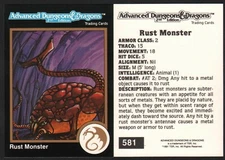 1991 TSR AD&D Gold Border Fantasy RPG Art Card #581 Dungeons & Dragons ~ Monster