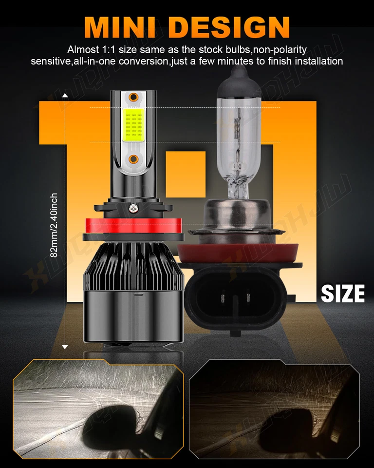 Para Scion FR-S 2013-2016 - 2 piezas 6000K H11 LED faros haz bajo cantidad 2 Foto 2 de 4