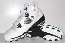 NEW Nike Air Jordan 4 IV MCS Retro Baseball Cleats Mens 14 White 807709-110