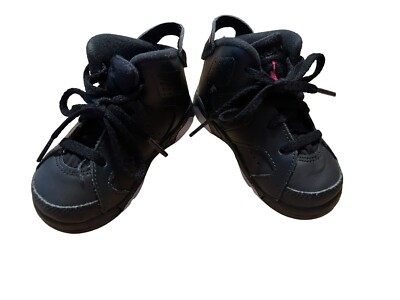 Baby Jordan 6 Retro Hyper Black Pink Size 6C 2016