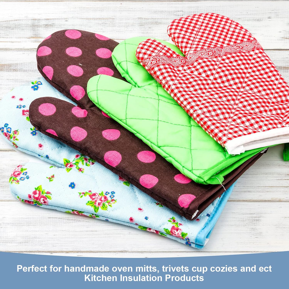 3 Pcs Natural Cotton Quilt Batting Heat Resistant Batting Warm White