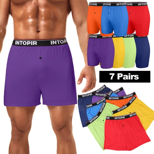 Herren Loose Unterhose Einfarbig Hohe Taille Boxershorts Shorts Loose Fit Unterwäsche - Bild 1 von 12