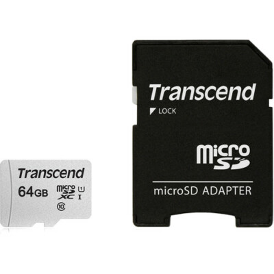 Transcend 64GB Micro SD XC UHS-1 Class 10 Memory for Drones, Gopro Hero, Dashcam