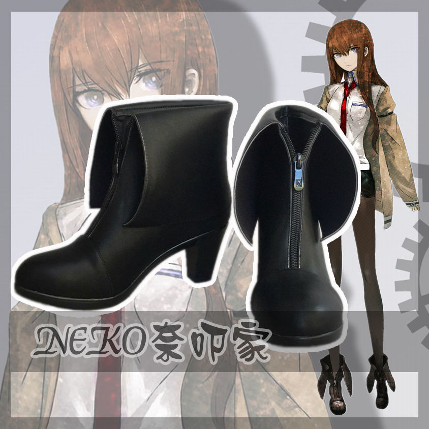 Steins Gate Makise Kurisu Christina Cosplay Shoes Women High Heels