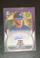 2023 Bowman Chrome Ariel Castro #CPA-AC 1st Purple Auto # /250 Minnesota Twins