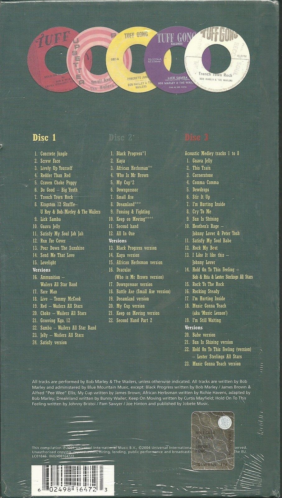 Marley, Bob & The Wailers Grooving Kingston 12 3 CD Longbox NEU OVP