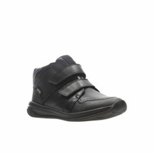 Image of Clarks Hula Spin GTX Black Leather Infant Boys Shoes UK Size 7 1/2 F
