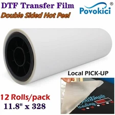 PICK-UP 12Rolls 11.8"x328ft Direct to Transfer Film Roll, Double Sided Warm Peel