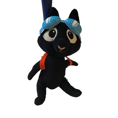 Ikea Lattjo BLACK CAT Plush Goggles Backpack Stuffed Animal Kitty