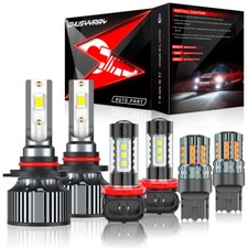 For Fiat 500X 2016-2019 6000K LED Headlights + Fog + Turn Signal Light Bulbs Kit