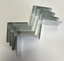 8 Metal Angle Brackets 2 1/2x2 1/2 Inches Solid Metal No Holes Rounded Corners