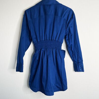 Intermix Fleur Navy Blue Tie Dress | eBay