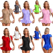 Womens Lingerie Party Leotard Ruffled Gymnastics Low Rise Beachwear Swim Thong