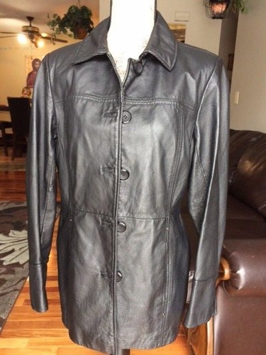 Genuine Leather Jacket Coat Size 