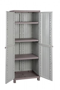 Gartenschrank Kunststoffschrank Haushaltsschrank Schrank mit Holzdesign