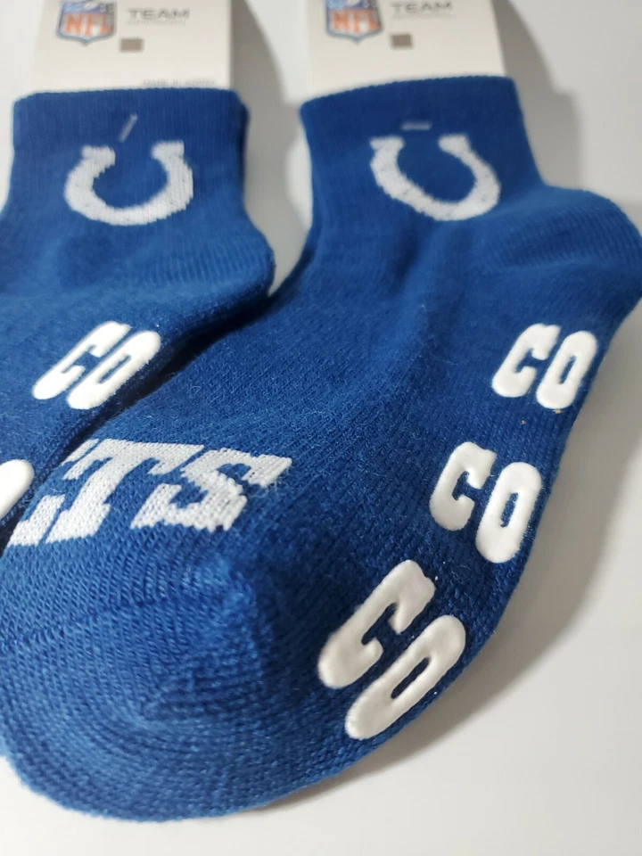 2 pares de meias juvenis Indianapolis Colts NFL serve para 13,1-5 novas - Imagem 2 de 4
