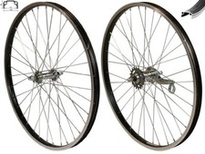 REDONDO 24 Zoll Laufrad Set Hinterrad Vorderrad Felge Schwarz Rücktritt Bremse