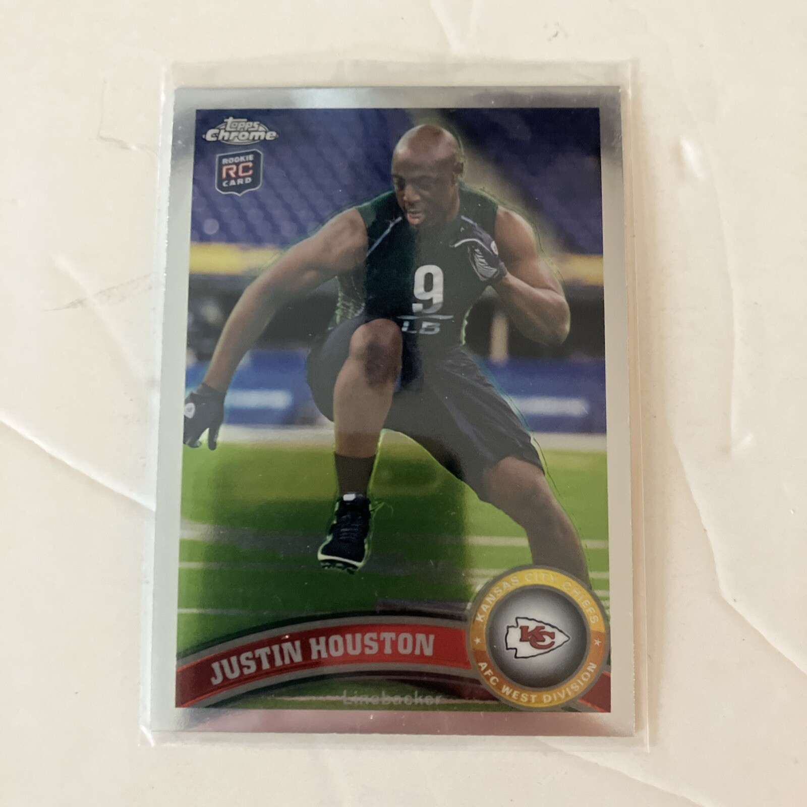 2011 Topps Chrome #115 Justin Houston RC Rookie Chiefs.