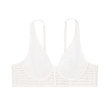 NEW Victorias Secret Unlined Mesh Full-coverage 32DDD SeeThrough White Bra N6245