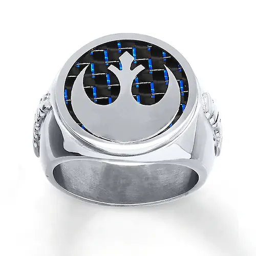 Anello da uomo Star Wars Alleanza Ribelle in acciaio inox taglia 10 - Foto 1 di 1
