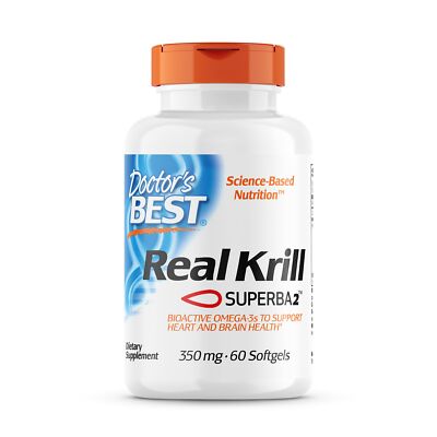 Doctors Best Krill Oil 60 Count Omega 3 Supplement with Astaxanthin