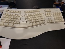 Vintage Microsoft Natural Keyboard 59758 Ergonomic Wired PS/2 not USB 