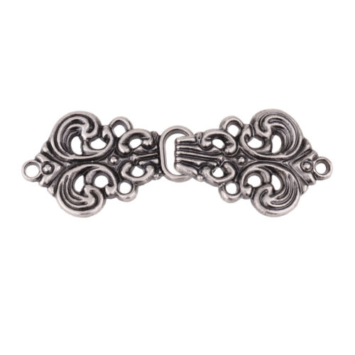 Swirl Flower Cape Filigree Sweater Clip Cloak Clasp Fasteners Brooch Pin Buttons - Picture 31 of 47