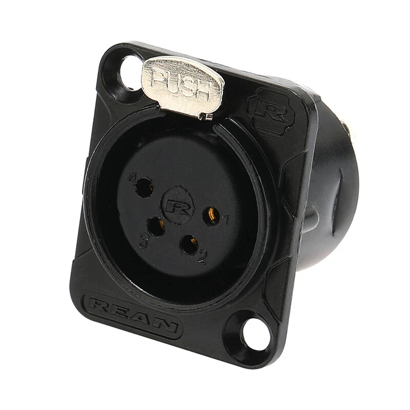 4 Pin XLR Socket Metal Microphone Chassis Panel Mount Solder Terminal Socket - Image 3 of 4