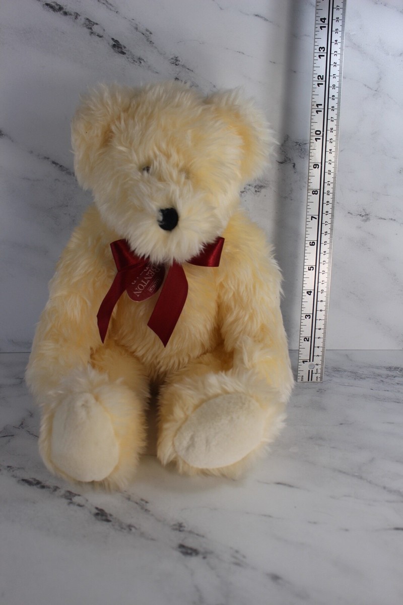 Matrix BENTON Bear Plush Stuffed Animal Vintage 1998 Cream w Red