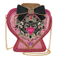 Mary Frances Love Potion Pink Perfume Bottle Crossbody Handbag