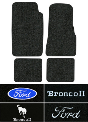 1984-1990 Ford Bronco II Floor Mats - 4pc - Cutpile
