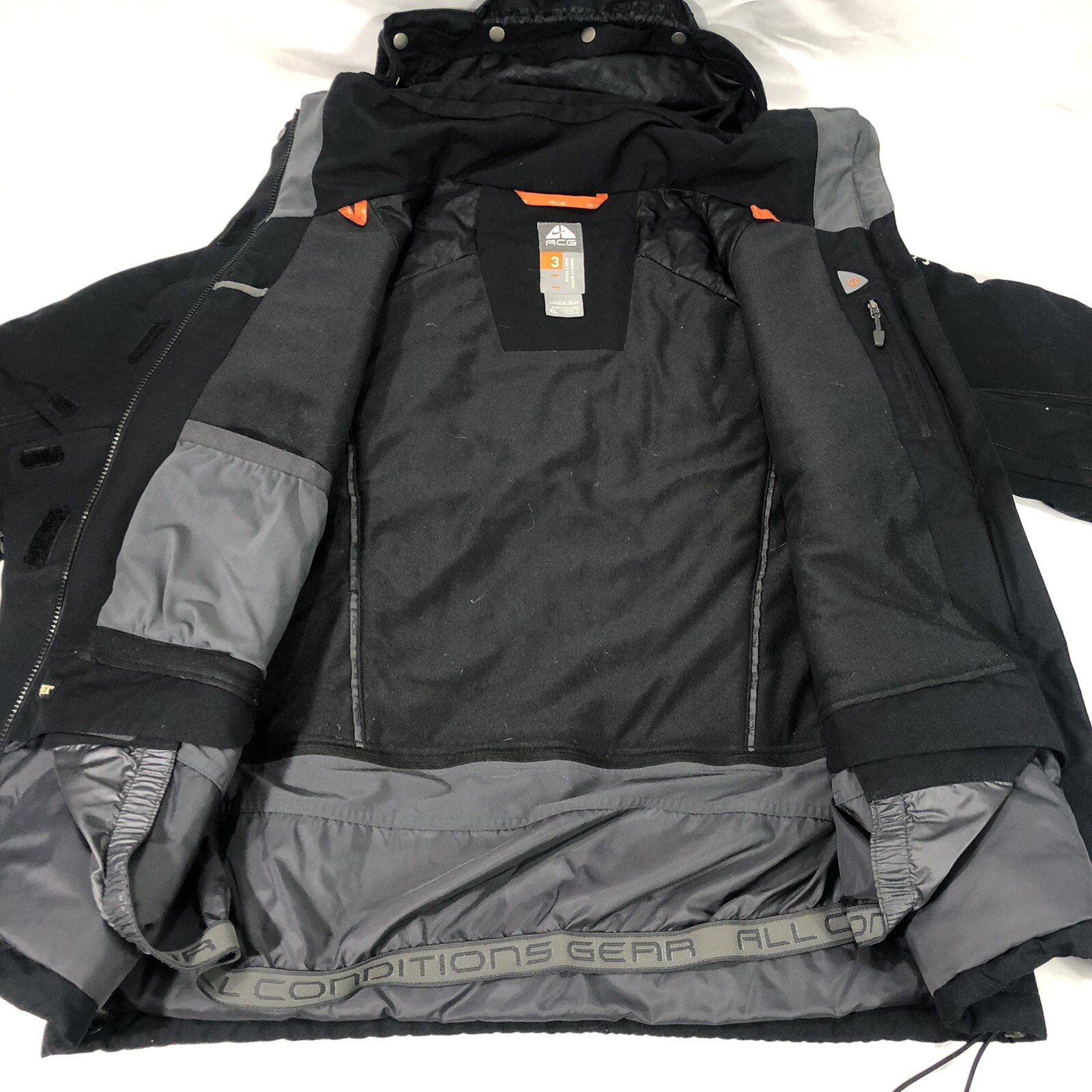 Vintage Nike ACG Gore-Tex Insulated Jacket Youth/Boys Size XL Black Rare Clean