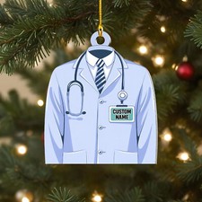 Personalized Doctor Christmas Ornaments, Custom Doctor Appreciation Decorations