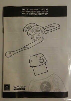 Original Xbox Communicator Instructions Manual Booklet - Authentic Microsoft