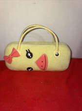 Adorable Yellow Duck Furry glasses holder with handles- Estate Find