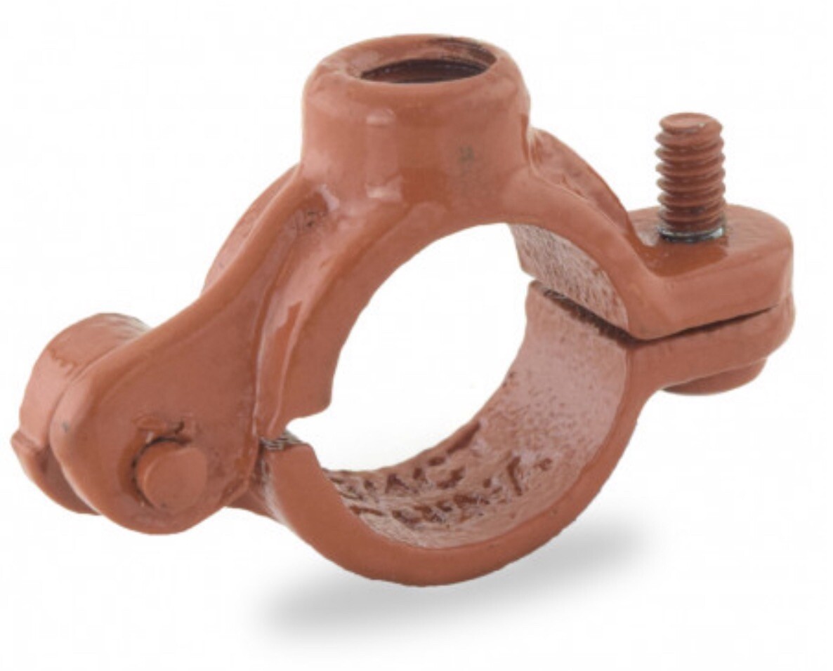 100pc 3/4” Split Ring Pipe Hanger 3/8 Copper Epoxy Coated Iron FNW7001ECF