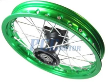 12" FRONT GREEN ALUM RIM WHEEL HONDA SDG COOLSTER 107 110 125cc BIKE M RM06G
