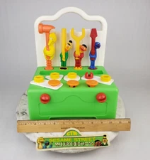 Vintage 1983 Playskool Sesame Street Workbench Tools Screwdriver Muppets Antique