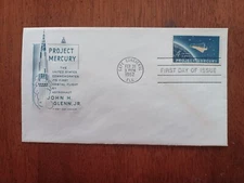 US COVER PROJECT MERCURY SPACE FDC SCOTT 1193 ASTRONAUT JOHN GLENN HF CACHET
