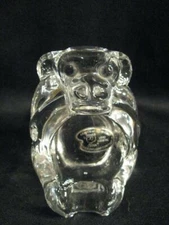 RIEKES-CRISA 24% + LEAD CRYSTAL BEAR VOTIVE CANDLEHOLDER
