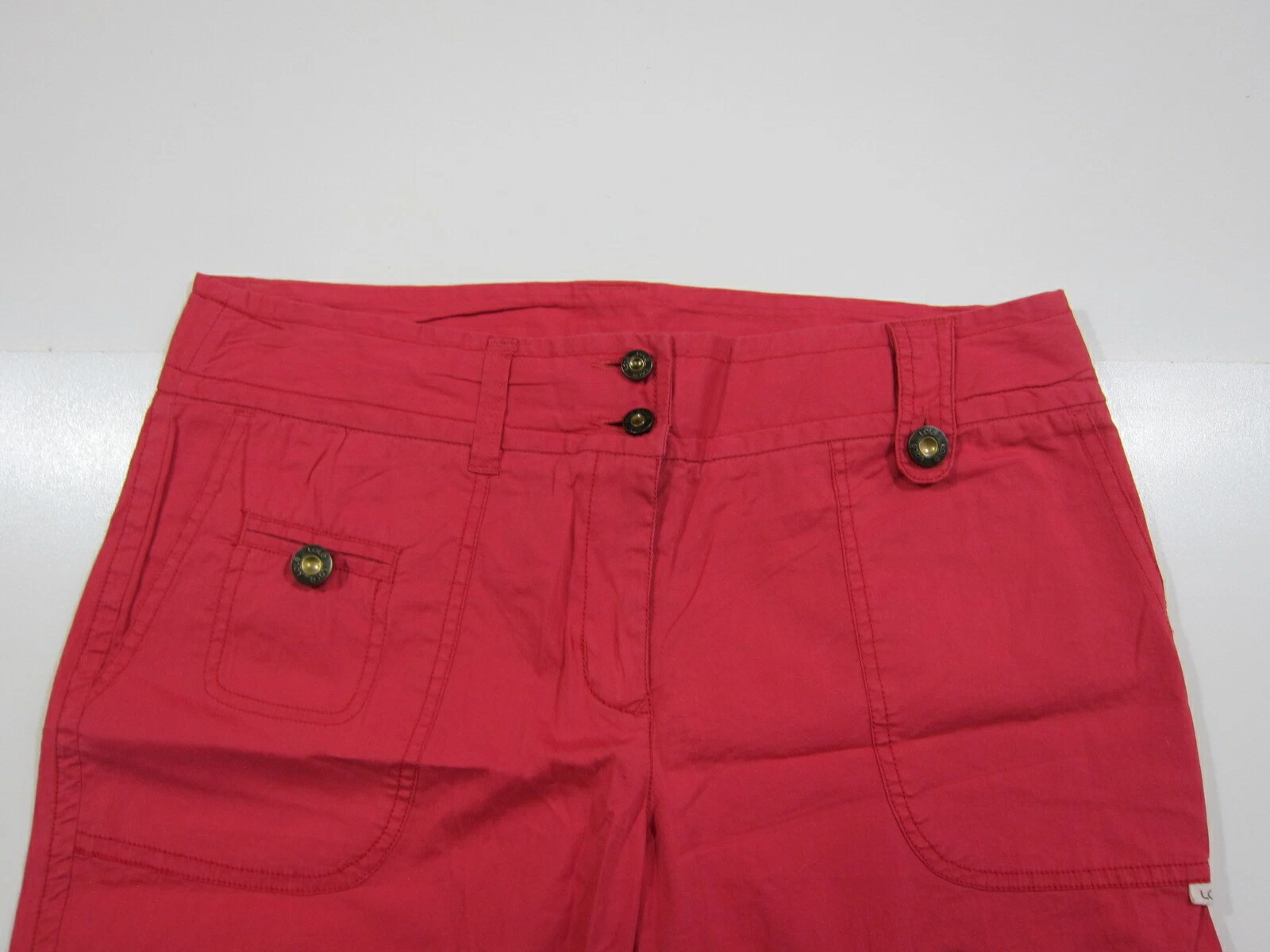 lole cotton stretch floral cargo bermuda shorts