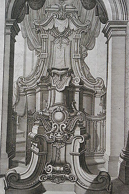 1730 Jacob Schübler German Baroque - Two Copper Engravings Religious Designs - Picture 1 of 3